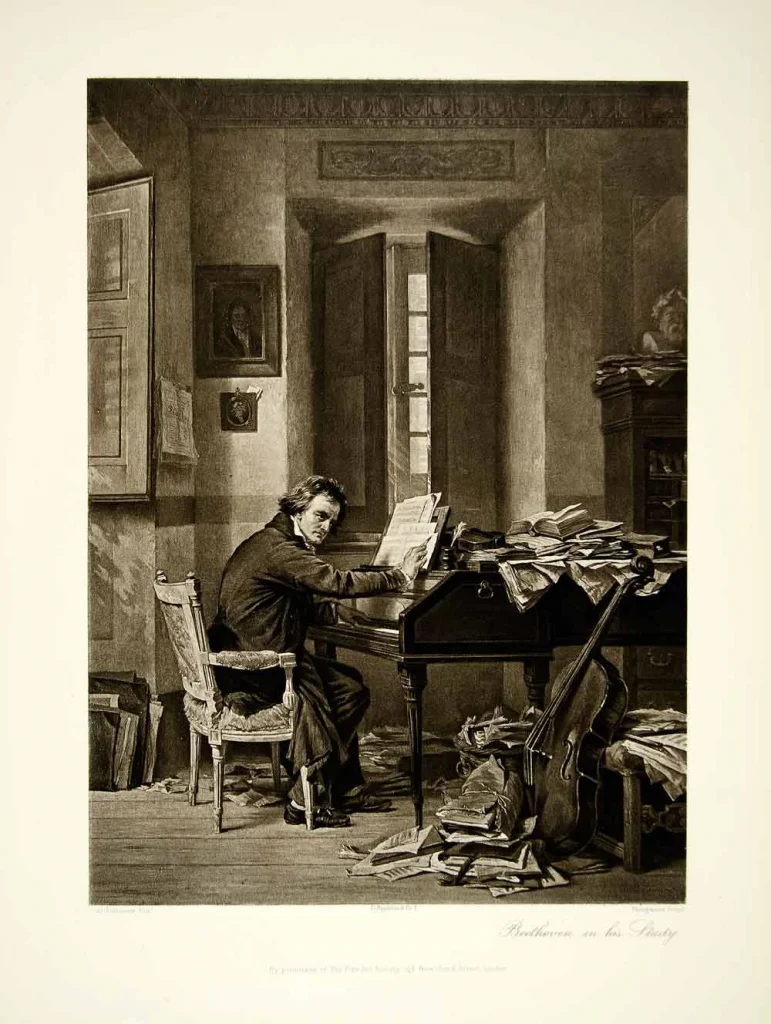 Beethoven in his study