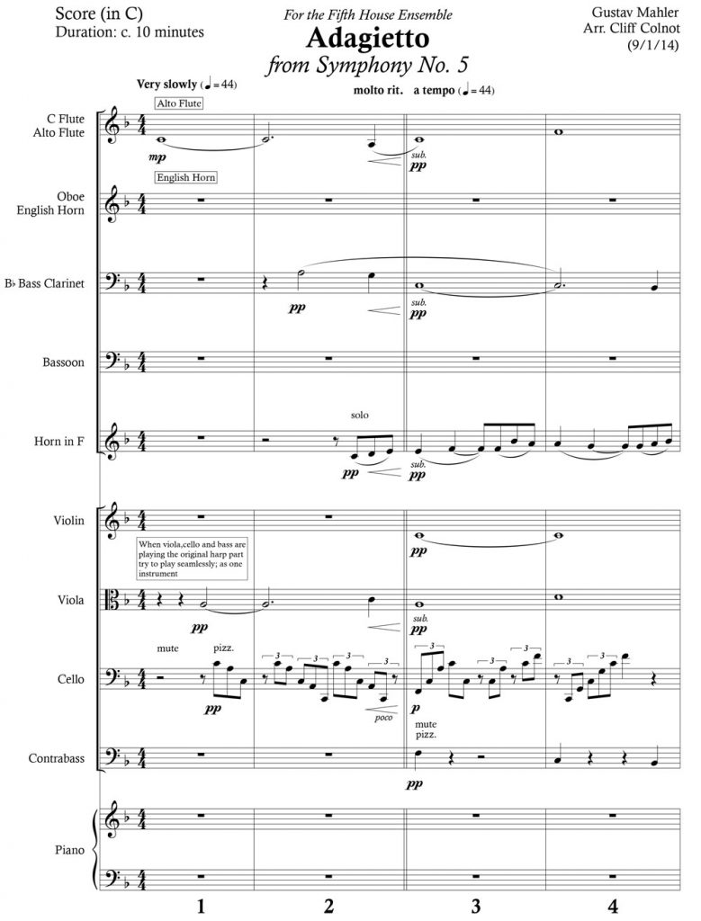Mahler Adagietto SCORE 01.02