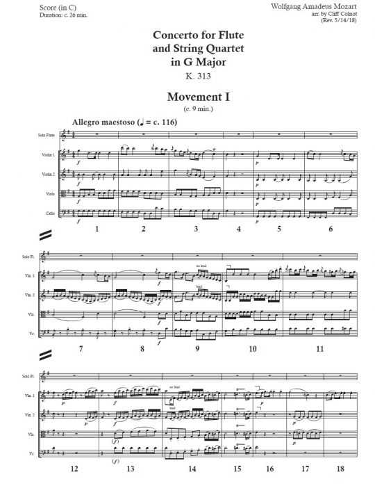 Mozart Flute Concerto