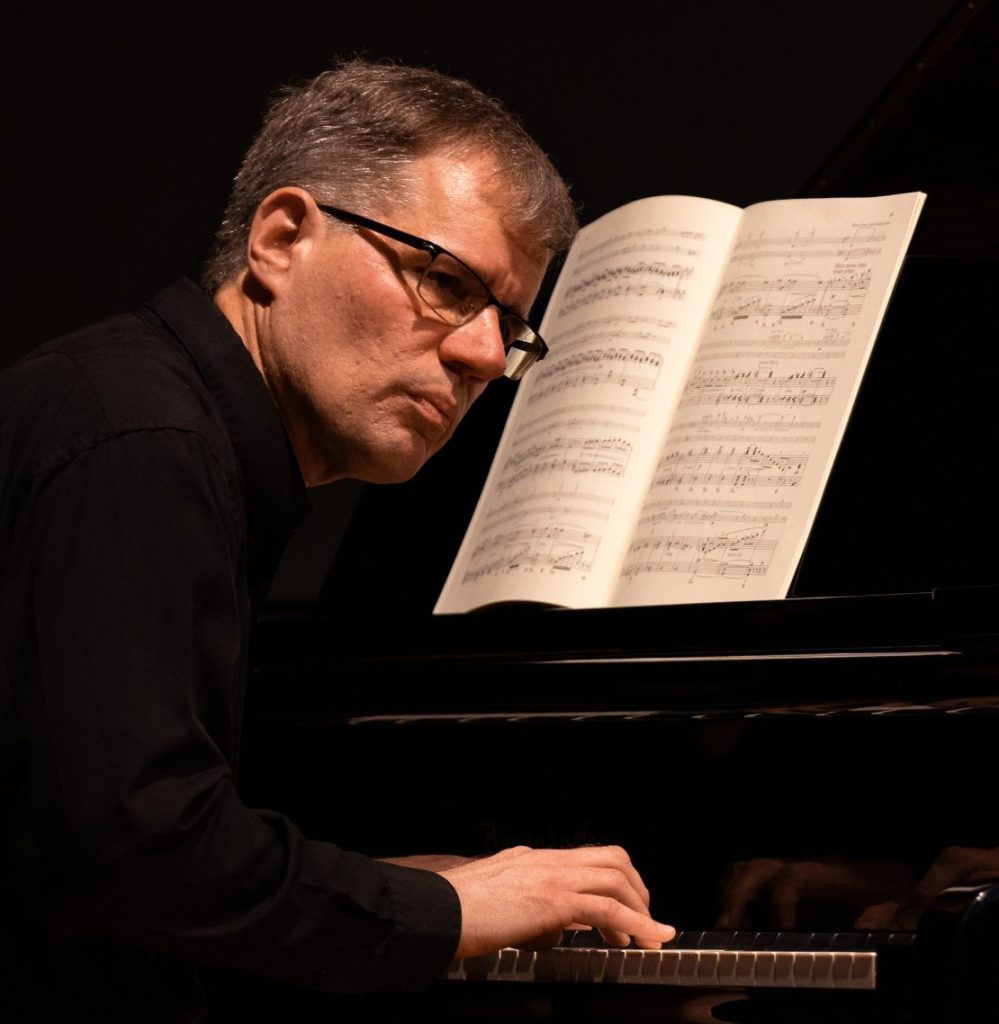 John Novacek at the keyboard