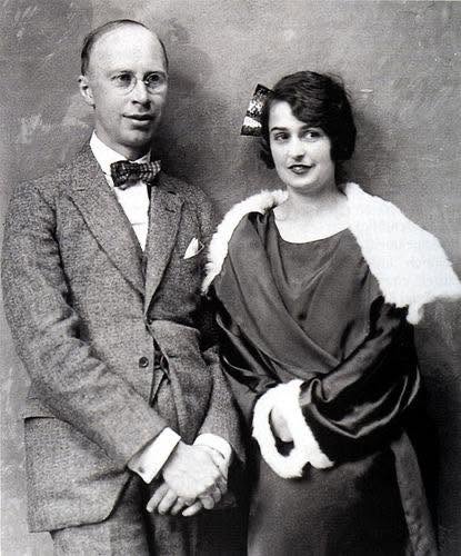 Prokofiev with his 1st wife, Carolina Codina Sergei Prokofiev and his wife Carolina Codina