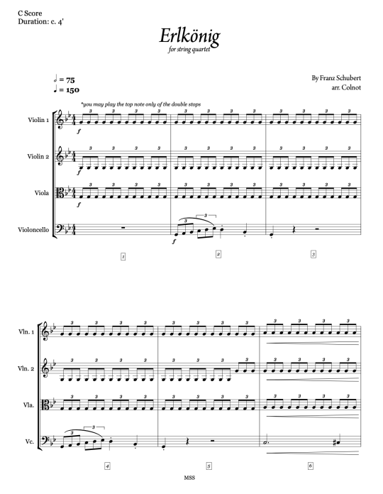 Erlkönig for String Quartet