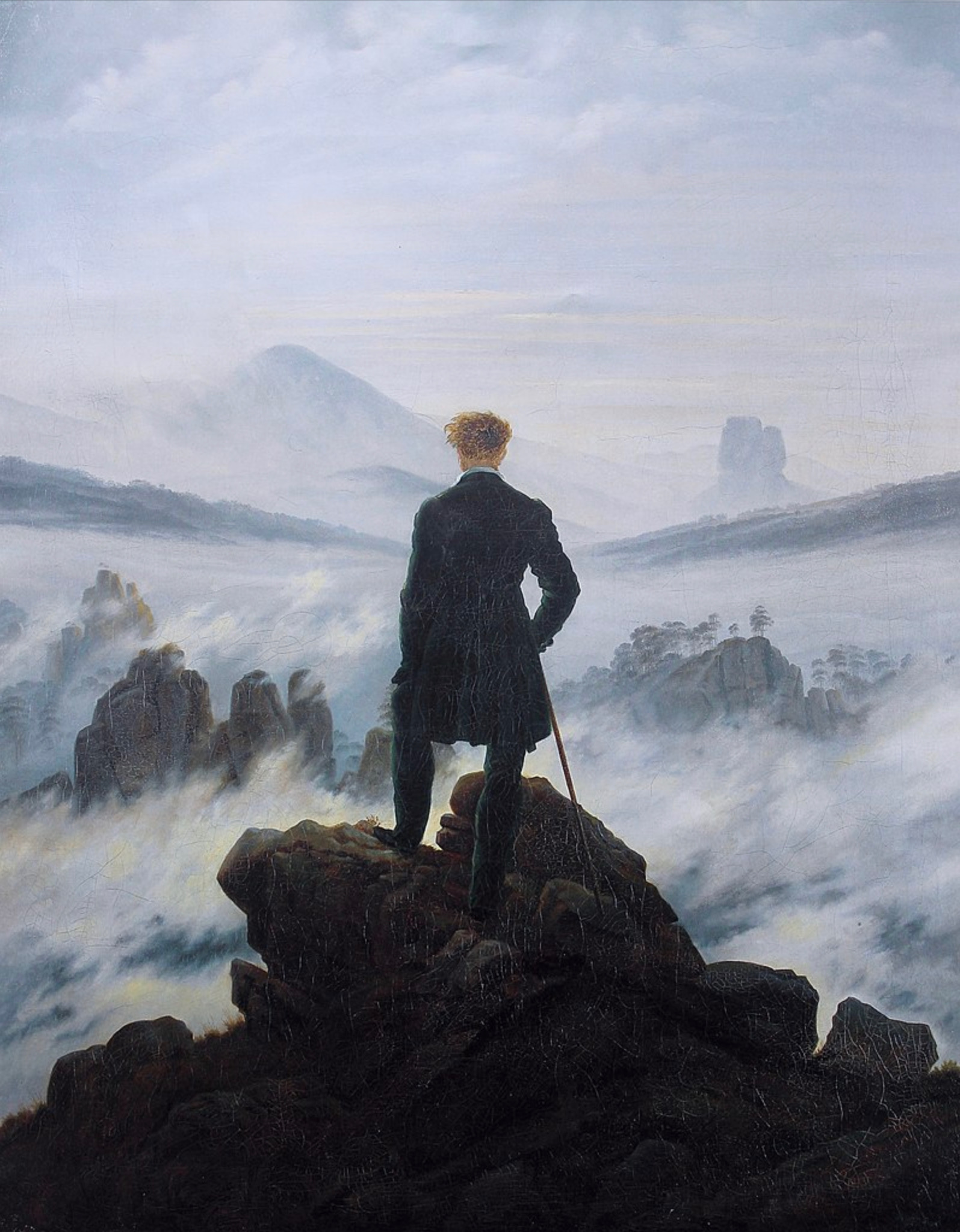 Wanderer above the Sea of Fog, Caspar Friederich, 1818