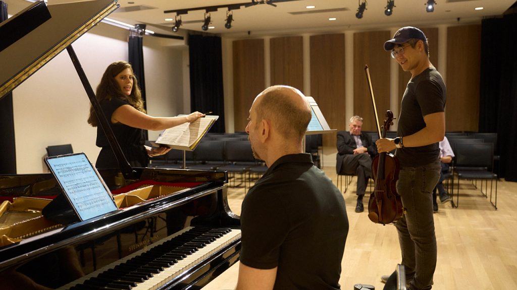 NEXUS musicians in rehearsal